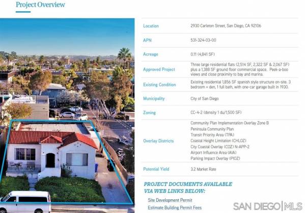 2930 Carleton St., san diego, California, United States 92106, 3 Bedrooms Bedrooms, ,For sale,Carleton St.,200010581