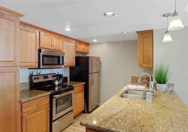 Tons of storage and beautiful granite counters.