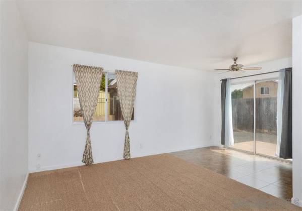 Looking from living room to dining area.